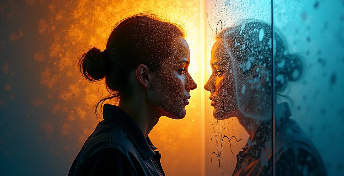 Human silhouette showing nervous system response patterns during cold exposure